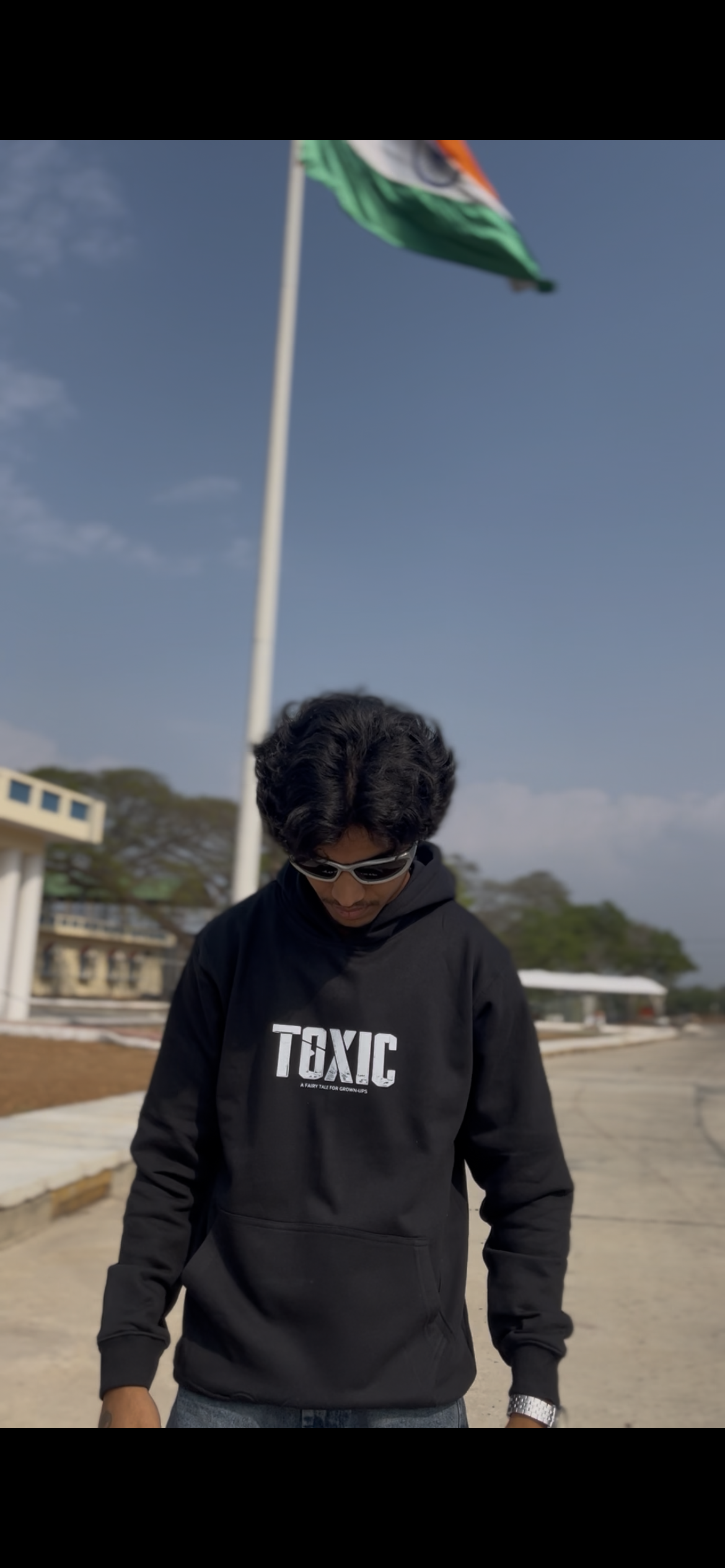 Black colour hoodie